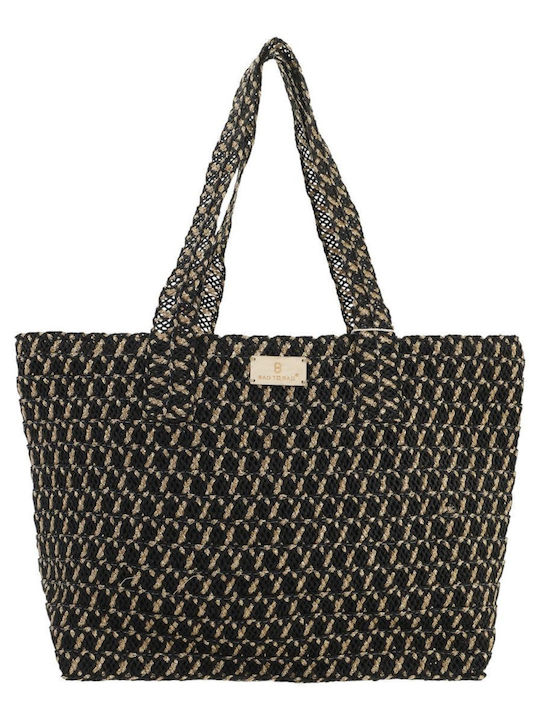 Bag to Bag Wicker Beach Bag Black XY-2650-Black