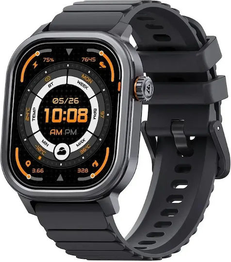 Kospet Pulse Aluminium Smartwatch με Παλμογράφο (Μαύρο)