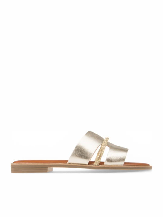 Women's Flat Sandals Gold