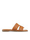 Damen Flache Sandalen Braun