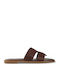 Damen Flache Sandalen Braun