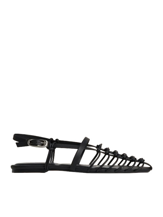Women's Black Flat Sandals