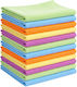Set 12 Microfiber Cloths Zola 30 X 30 Cm Universal Washable Reusable Multicolor