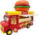 Model Food Hamburger Fast-food Truck Lights Sounds 1:36