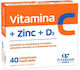 Fiterman Pharma Vitamina C + Zinc + Vitamina D3 Pentru Susținerea Imunității, Pielii și Acțiune Antioxidantă 40 Tablete Masticabile