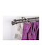 Metallisches Vorhangstangen Double mit Stange 160cm Schwarz-Gold