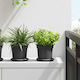 vidaXL Topfplatten Kunststoff Schwarz 14x14cm 6...