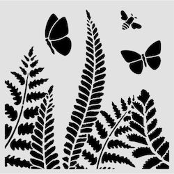 Thick Stencil Stamperia 18x18cm Daisy Art Πεταλ...