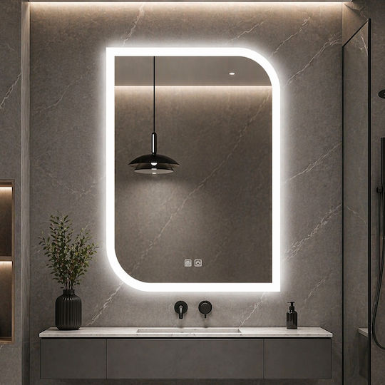 Futura F-3030 Rectangular Led Touch 60x80cm White