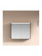 Martin Bathroom Mirror Led from Plywood 76x66cm Brown