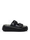 Summer Women's Platform Sandals in Slipper Style Black
