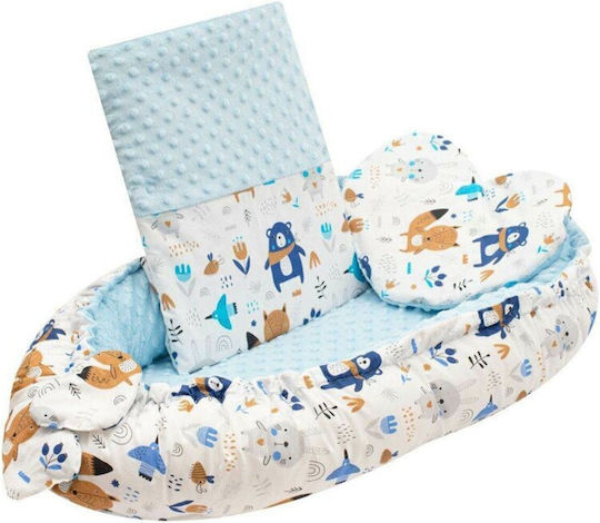 New Baby Baby- und Kinderkissen Nest Minky Bären Blau New Baby Baby- und Kinderkissen Nest Minky Bären Blau