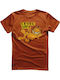 Garfield Level Up T-shirt Burnt Orange Unisex Wb-1-gar013-bo