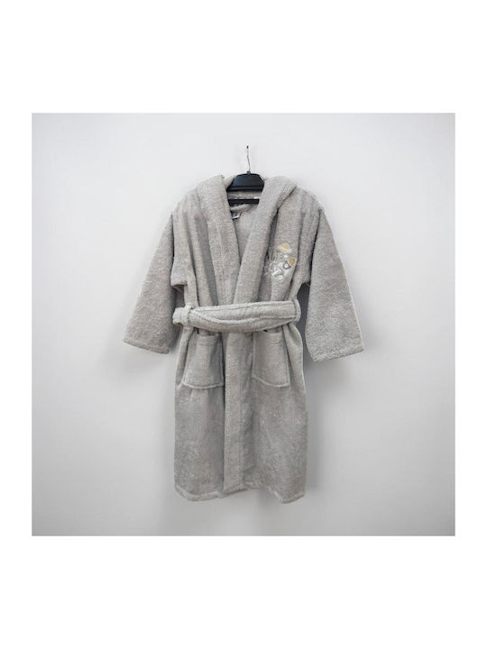 Linea Home Kids Bathrobe Gray Hooded