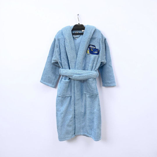 Linea Home Kids Bathrobe Blue Hooded