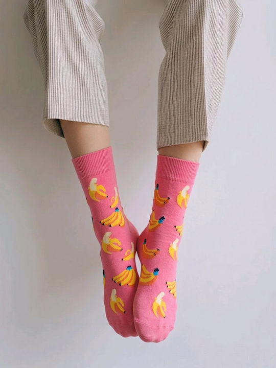 Hoho Socks Γυναικείες Κάλτσες Ροζ
