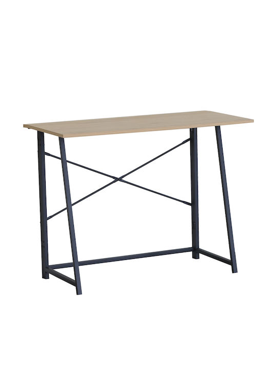 Siklo Wooden Black Desk with Metal Legs 100x46x75.5cm