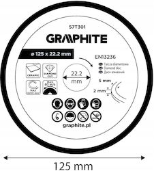 Graphite Δίσκος Κοπής Δομικών Υλικών 125mm Graphite Δίσκος Κοπής Δομικών Υλικών 125mm