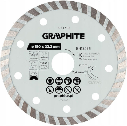 Graphite Turbo Cutting Disc for Construction Materials 150mm