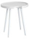Auxiliary Table for Small Outdoor Spaces Aluminum White 47x47x53cm