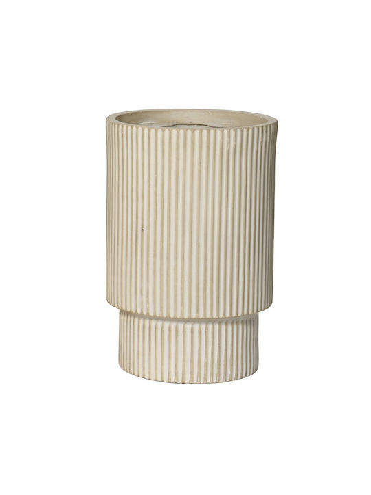 Γλάστρα Fibre Clay Στρογγυλή Ραβδωτή Μπεζ Ø24x36εκ Kaemingk Vince 890173-1 00056311 Γλάστρα Fibre Clay Στρογγυλή Ραβδωτή Μπεζ Ø24x36εκ Kaemingk Vince 890173-1 00056311