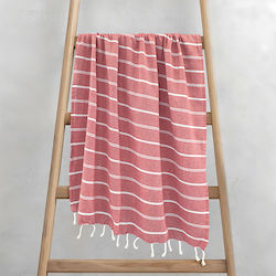 Lino Home Πετσέτα-Παρεό Βαμβακερή Κοραλί Lino Home Πετσέτα-Παρεό Βαμβακερή Κοραλί