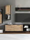 Living Room TV Unit Adria Black L260xW40xH180cm