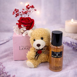 Gift Set Teddy Bear Red Soap Rose Cryogenated Gypsophila Shine Body Mist Gift Set Teddy Bear Red Soap Rose Cryogenated Gypsophila Shine Body Mist