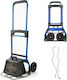 Collapsible Transport Trolley Relaxdays Protection Strap Maximum Load 120 Kg Blue Black Silver 10053299_45