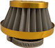 Tobaki Short Gold 38mm Racing Motorcycle Air Filter Mesh Made in Malaysia