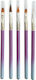 Beauty Salon Nail Brushes Nail Art Purple Set 5pcs