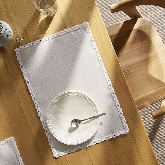 Gofis Home Fabric Placemats Beige 45x30cm