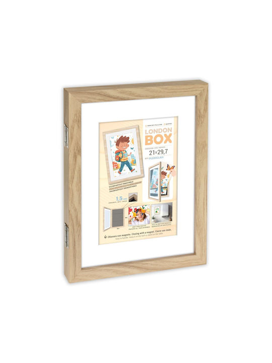 Zep London Box Natural Mrn82 Wood Frame Internal Size 14x21.5cm