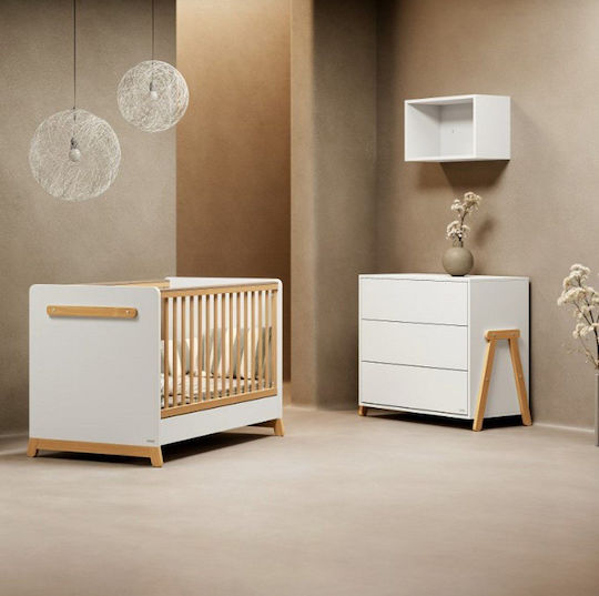 Casababy Σετ Βρεφικού Δωματίου με Κρεβάτι & Συρταριέρα Λευκό / Λευκό