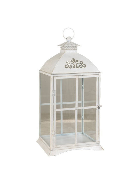 Lianos Metallic White Lantern 26cm