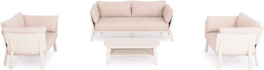 Garten- und Outdoor-Möbelsets Wohnzimmer Typsatz 4 Stück Beige Garten- und Outdoor-Möbelsets Wohnzimmer Typsatz 4 Stück Beige