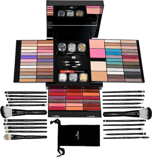 Attractive Diva Makeup Box Makeup Kit + Gift Set 22 Makeup Brushes Sensopro Milano