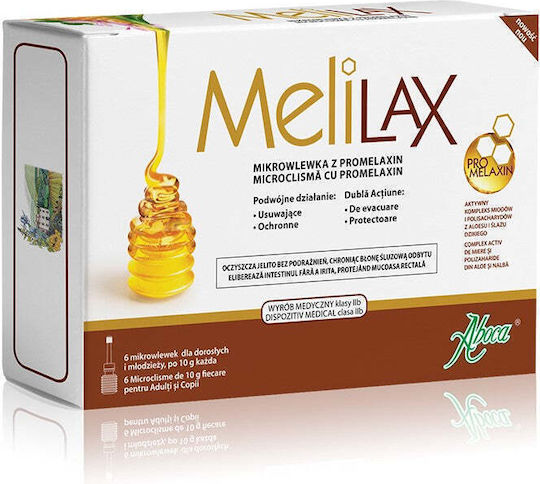 Aboca MeliLax Adult Micro-Enema cu Propolis Supliment pentru Sarcină 6 x 10g Miere