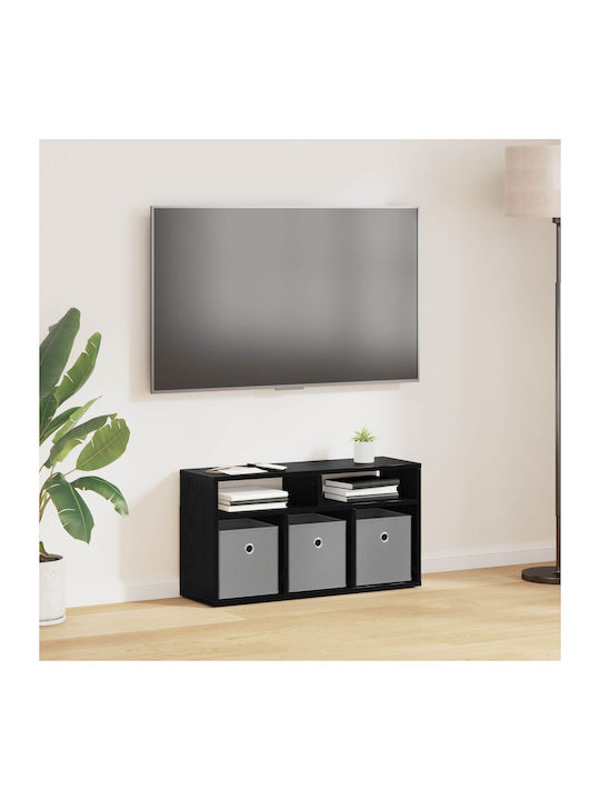 Βιβλιοθήκη Μαύρο 72x22.5x38εκ.