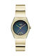 Storm Womens Battery Watch with Gold Metal Bracelet