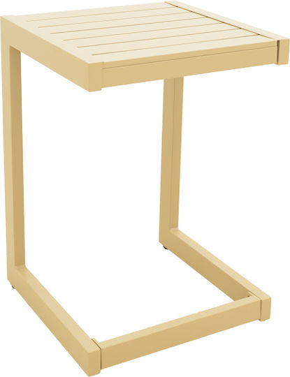 Garten- und Terrassentisch für kleine Räume Aluminium Aether Cappuccino 37,5x36,5x53cm