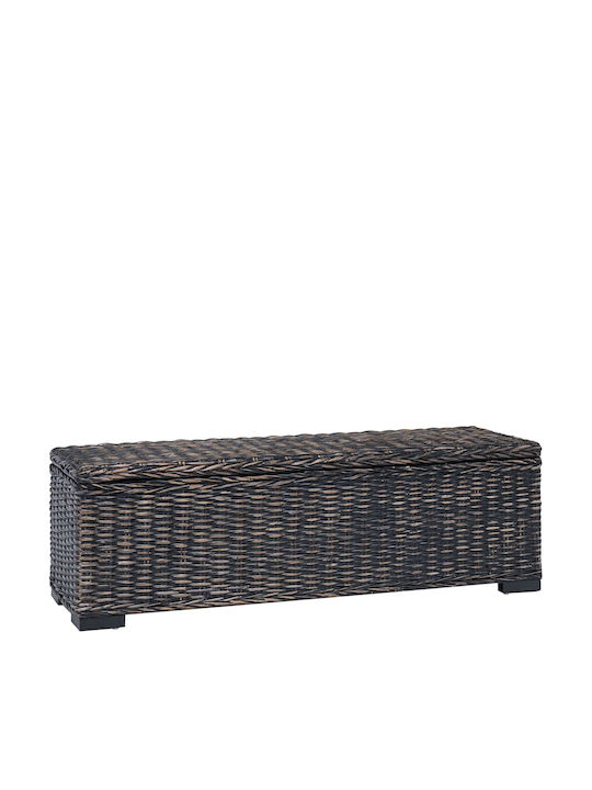 Vidaxl Cutie de Depozitare Depozitare Neagră 110 x 35 x 45 Cm