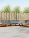 Zweisitziges Outdoor-Sofa Hölzernes mit Kissen