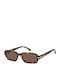 Victoria Beckham Unisex Sonnenbrillen mit Braun Horn umrandetem Rahmen und Braunen Gläsern