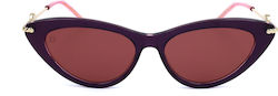 Elie Saab Purple Sunglasses With Frame