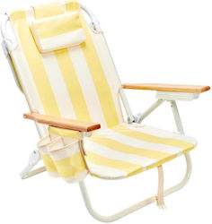 Sunnylife Deluxe Beach Chair La Mer Limon Stripe Yellow 9339296072509 Sunnylife Deluxe Beach Chair La Mer Limon Stripe Yellow 9339296072509