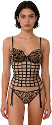 Sexy Set M Bustier mit String Trend 70021-10118 Animal