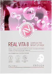 Enough Текстилна Маска За Лице Витамини Real Vita 8 Complex Pro Bright Up Маска 1 Брой Enough Текстилна Маска За Лице Витамини Real Vita 8 Complex Pro Bright Up Маска 1 Брой