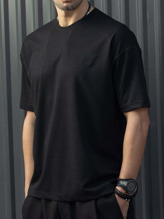 Henry Clothing Μπλούζα Κοντομάνικη Μαύρη