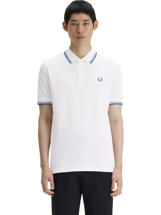 Fred Perry Twin Tipped Polo Herrenbluse Weiß